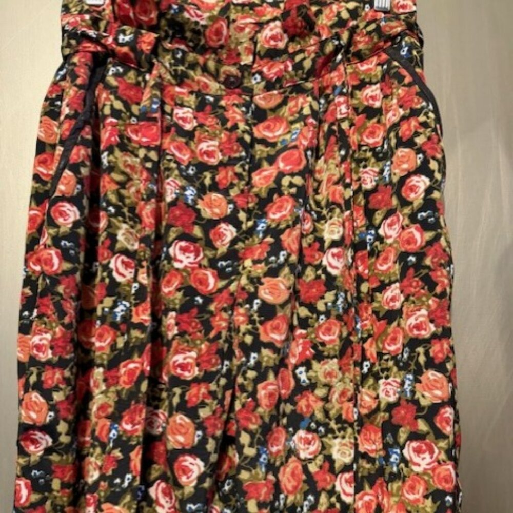 Vintage Boho Wide Leg Floral Bell Bottom Pants - Picture 11 of 16